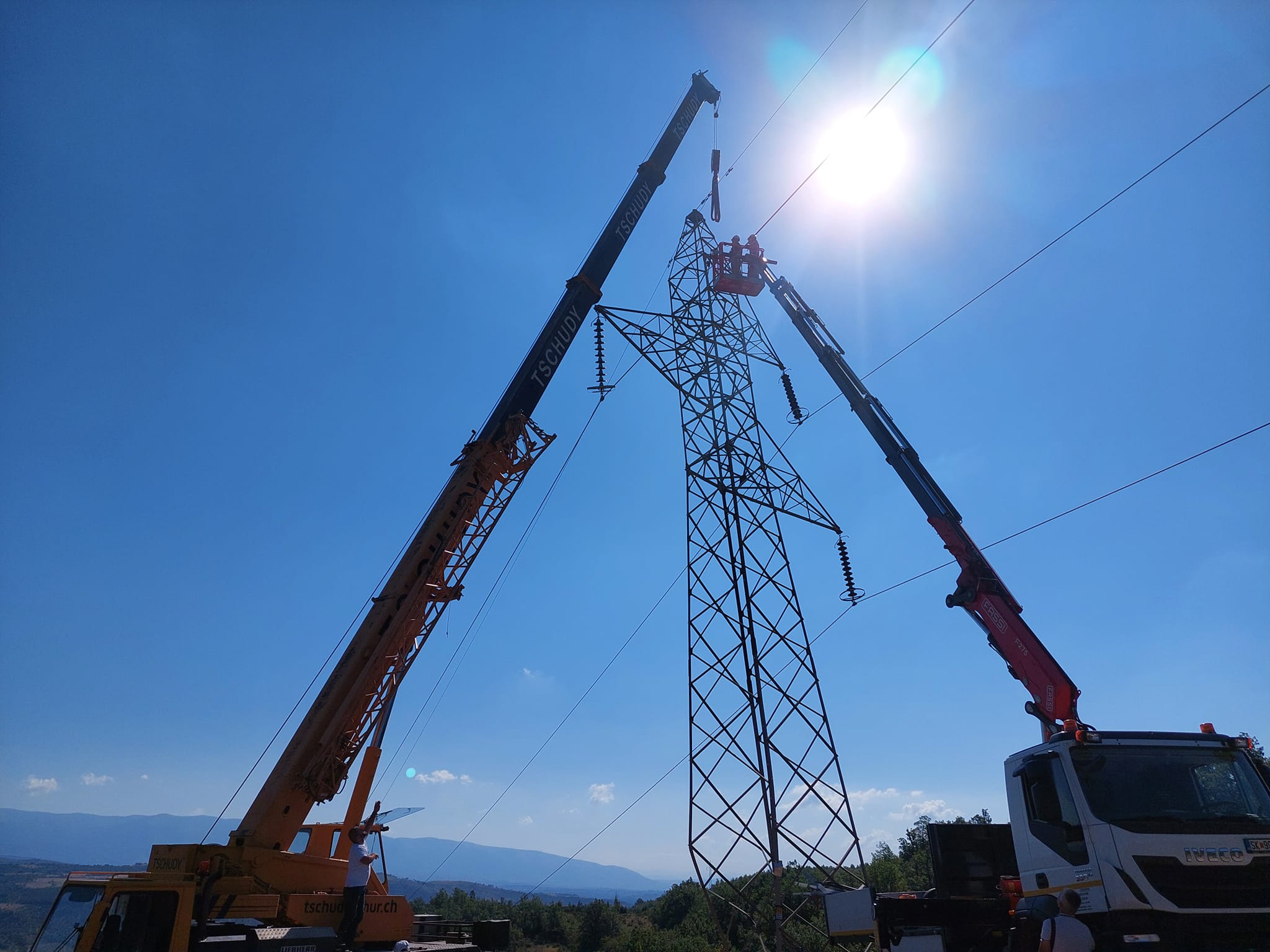 Завршена е поправката на 110 kV далекувод Тс Скопје-ТС Вруток