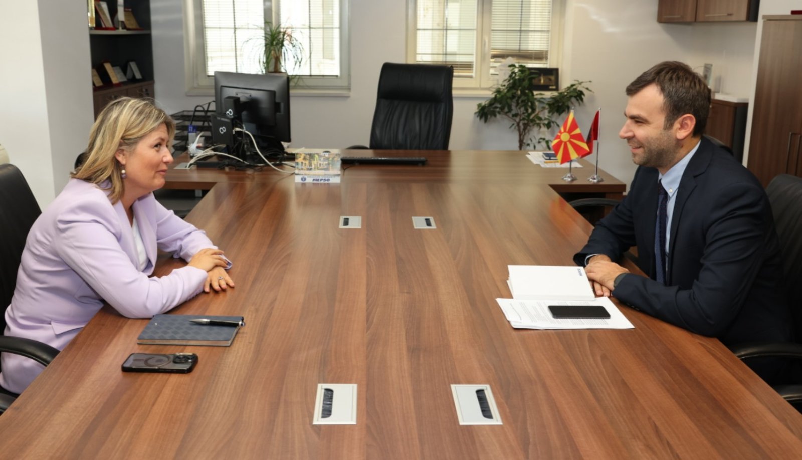 General Director Burim Latifi meeting with the Minister of Energy, Sanja Bozinovska