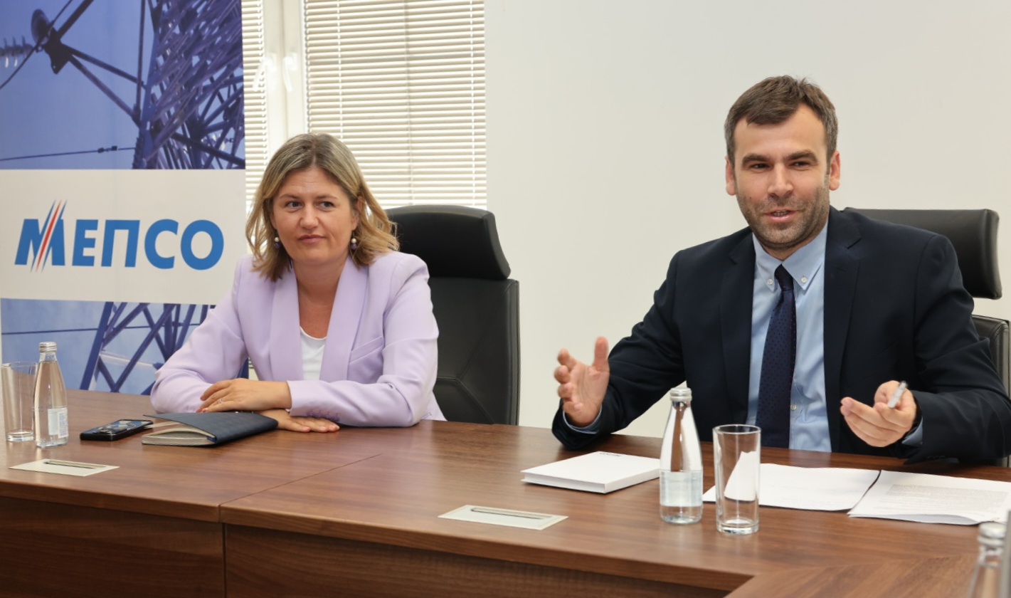 General Director Burim Latifi meeting with the Minister of Energy, Sanja Bozinovska
